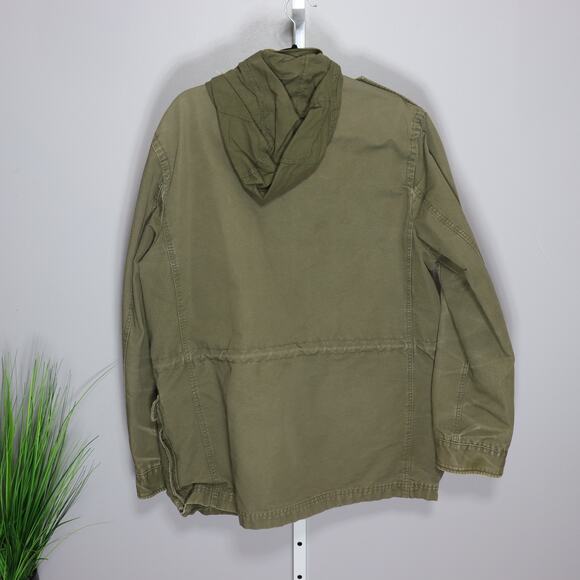 Gap Olive Green Utility Field Jacket with Hood Size L - Picture 2 of 3